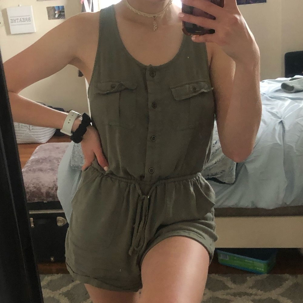Green Hollister Romper